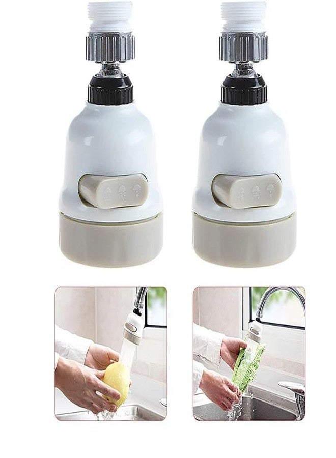 ROKTRY 3 Modes Water Tap Faucet Aerator Nozzle Adjustable Saving Sink Shower Head Filter Sprayer Spout for Kitchen Bathroom (Pack of 2) - Image 1